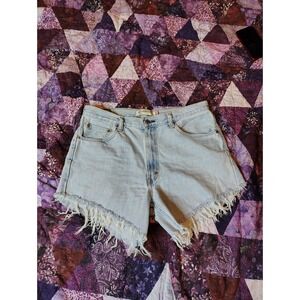 Vintage‎ Y2K Levis 505 Jean Shorts Women's 36 Blue Denim Pants Regular Straight